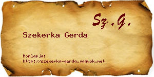 Szekerka Gerda névjegykártya